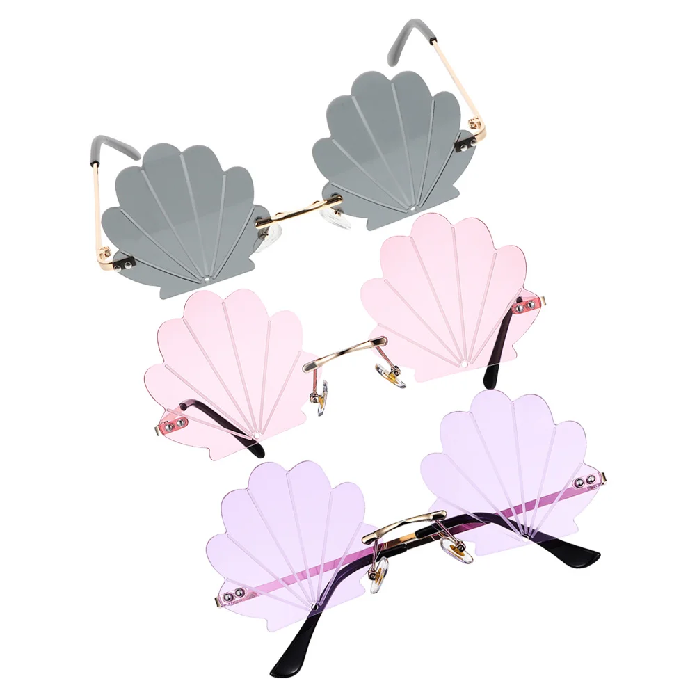 3pcs Shell Sunglasses Decorative Rimless Eyeglasses Lightweight Beach Party Supplies Frameless Glasses For Photo Props
3pcs Shell Sunglasses Decorative Rimless Eyeglasses Lightweight Beach Party Supplies Frameless Glasses For Photo Props