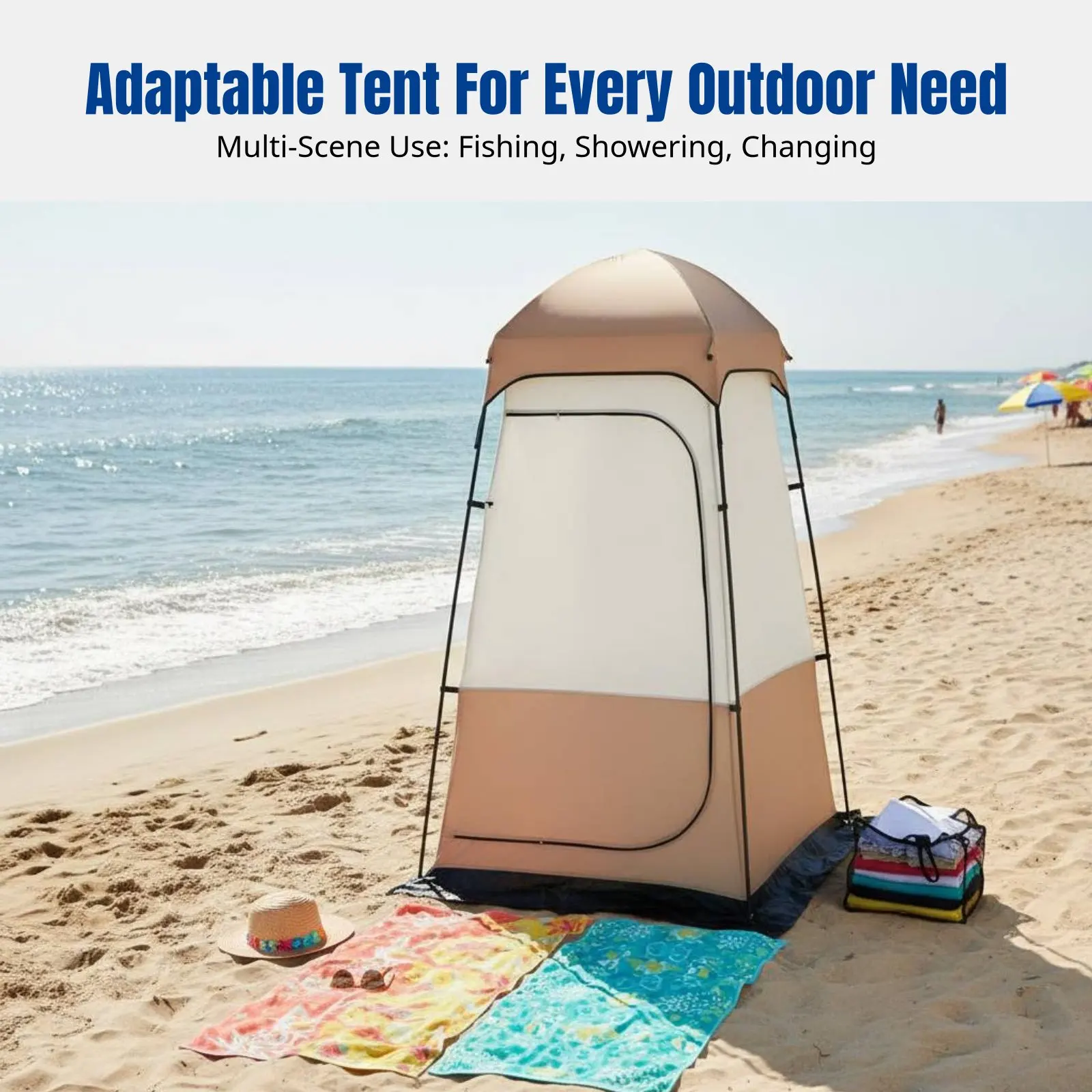 Outdoor Privacy Changing Tent, Full Light-Blocking Shower Shelter, Waterproof Portable Toilet, 210D Oxford, for Camping, Beach
Outdoor Privacy Changing Tent, Full Light-Blocking Shower Shelter, Waterproof Portable Toilet, 210D Oxford, for Camping, Beach