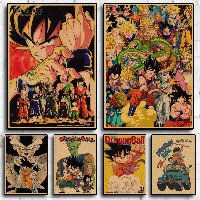 Japanese Anime Dragon Ball Goku Poster Retro Print Canvas Painting Wall Art Picture Home Decoration Room Mural Children's Gift
Japanese Anime Dragon Ball Goku Poster Retro Print Canvas Painting Wall Art Picture Home Decoration Room Mural Children's Gift