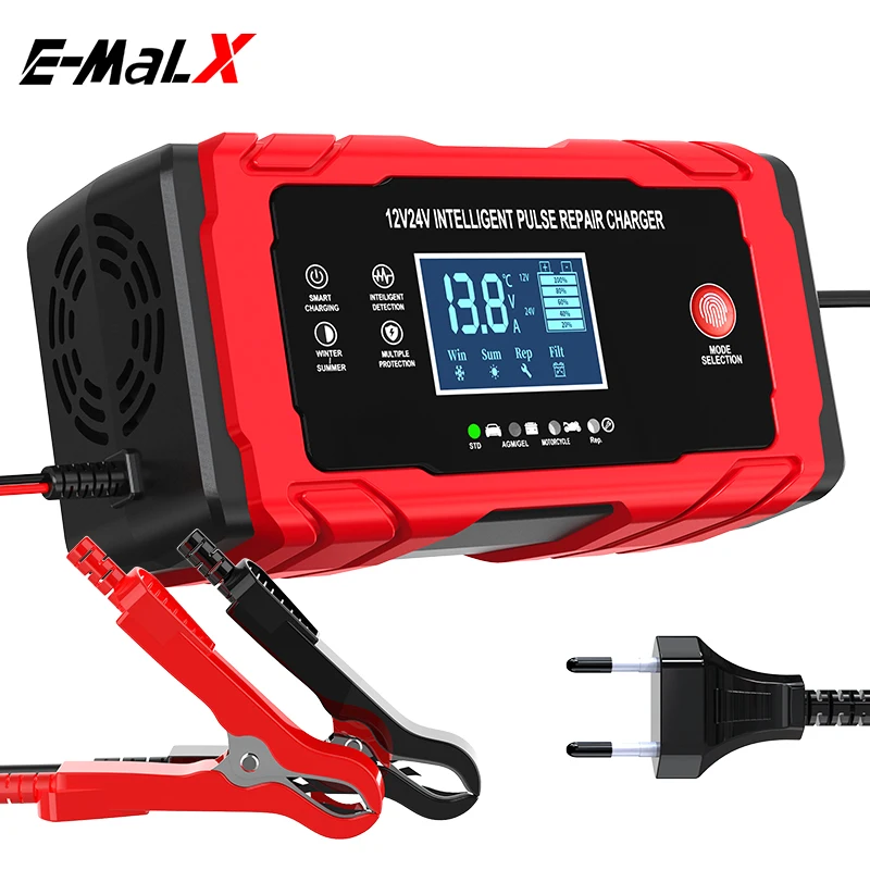 Powerful 12V10A/24V5A Automatic Fast Agm Gel Deep Cycle Car Motorcycle Pulse Repair Battery Charger And Maintainer
Powerful 12V10A/24V5A Automatic Fast Agm Gel Deep Cycle Car Motorcycle Pulse Repair Battery Charger And Maintainer