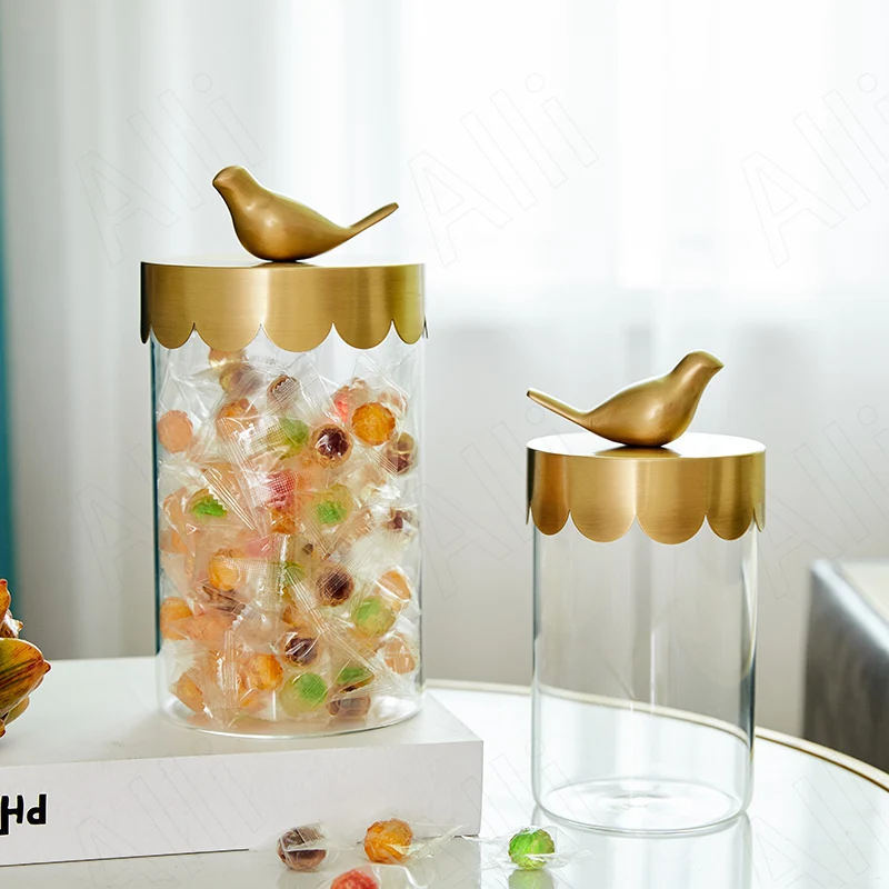 Creative Glass Storage Jar Living Room TV Cabinet Snack Jars Copper Bird Decorative Transparent Cans Modern Home Decoration
Creative Glass Storage Jar Living Room TV Cabinet Snack Jars Copper Bird Decorative Transparent Cans Modern Home Decoration