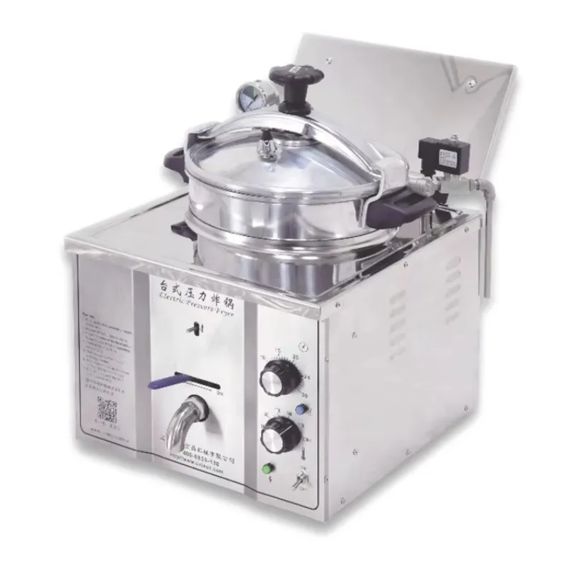 Commercial Restaurant Industry Electric Deep Fryer Machine Chicken Electric Counter Top Pressure Fryer
Commercial Restaurant Industry Electric Deep Fryer Machine Chicken Electric Counter Top Pressure Fryer