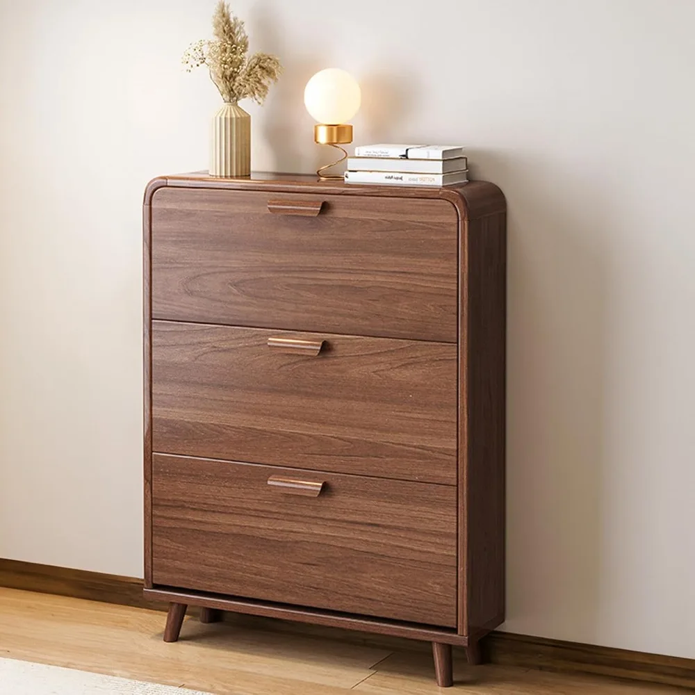 Flip Down Shoe Storage Cabinet Large Space Solid Wood Modern Simple Style Free Standing Hidden Shoes Rack Displays Organizer 
Flip Down Shoe Storage Cabinet Large Space Solid Wood Modern Simple Style Free Standing Hidden Shoes Rack Displays Organizer