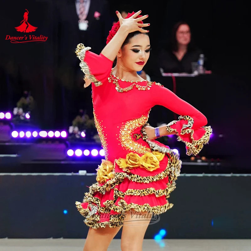 Adult&Children Paso Doble Professional Dresses Luxury Customize Female Samba Chacha Jive Latin Dance Clothing Dancer's Vitality
Adult&Children Paso Doble Professional Dresses Luxury Customize Female Samba Chacha Jive Latin Dance Clothing Dancer's Vitality