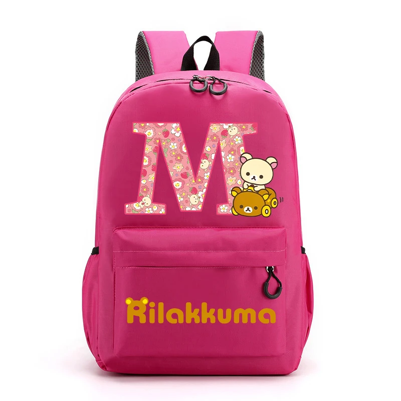 Rilakkuma Cute Backpack New Anime Relax Bear Letter A-Z School Bag Girls Outdoor Sport Travel Fashion Rucksack Birthday Gift
Rilakkuma Cute Backpack New Anime Relax Bear Letter A-Z School Bag Girls Outdoor Sport Travel Fashion Rucksack Birthday Gift