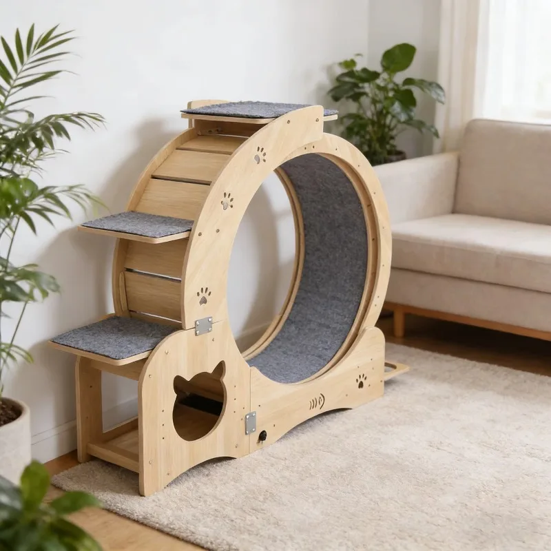 All-in-One Cat Exercise Wheel Integrated Rest Area, Feeding Station & Play Zone, Multi-Functional Pet Activity Center
All-in-One Cat Exercise Wheel Integrated Rest Area, Feeding Station & Play Zone, Multi-Functional Pet Activity Center