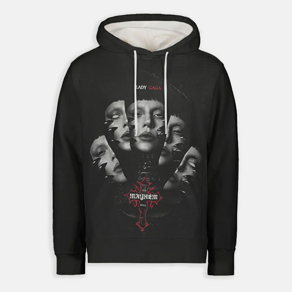 Lady Gaga The MAYHEM Ball Tour Hoodies Long Sleeve Fashion Hooded Sweatshirt Unisex Streetwear Hip Hop Graphic 3D Print Pullover
Lady Gaga The MAYHEM Ball Tour Hoodies Long Sleeve Fashion Hooded Sweatshirt Unisex Streetwear Hip Hop Graphic 3D Print Pullover