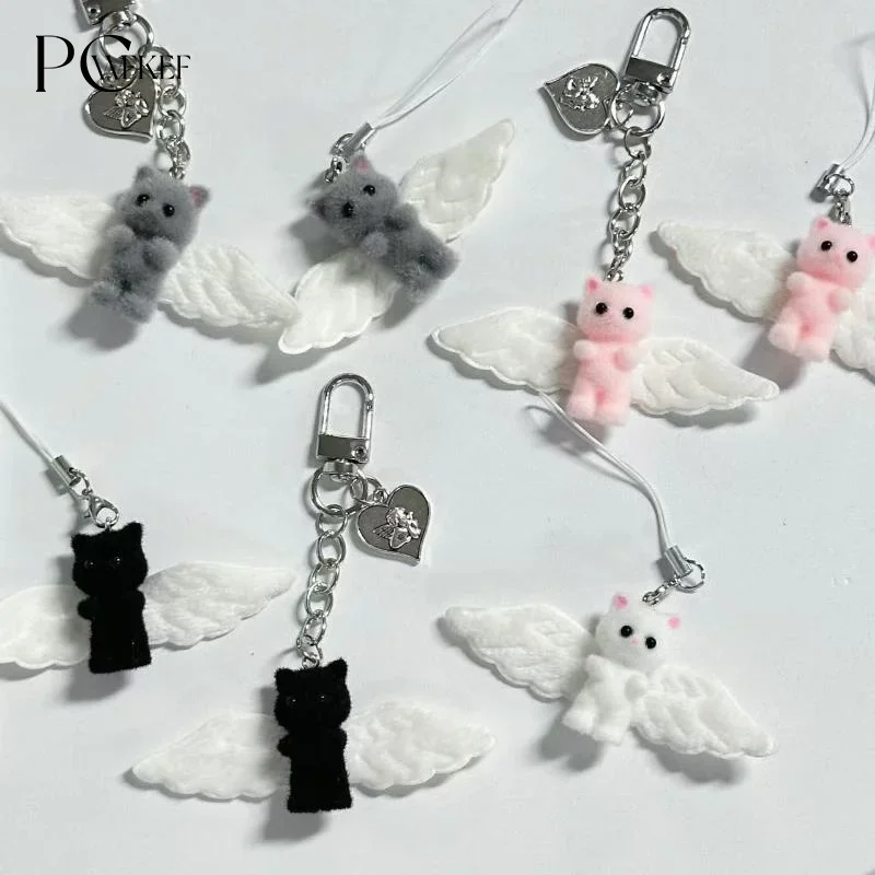 Милый брелок с крыльями ангела, пушистого котенка, кошачьего сердца, флокированный котенок, кавайная цепочка для телефона, анти-потерянный ремешок, кулон, сумка, декор, подарок
Милый брелок с крыльями ангела, пушистого котенка, кошачьего сердца, флокированный котенок, кавайная цепочка для телефона, анти-потерянный ремешок, кулон, сумка, декор, подарок