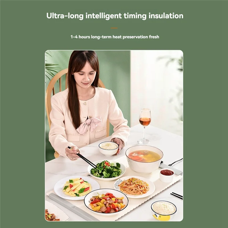 HRBAJ-Premium Silicone Heating Mat For Food With Timing Function Foldable And Portable Food Warmer
HRBAJ-Premium Silicone Heating Mat For Food With Timing Function Foldable And Portable Food Warmer