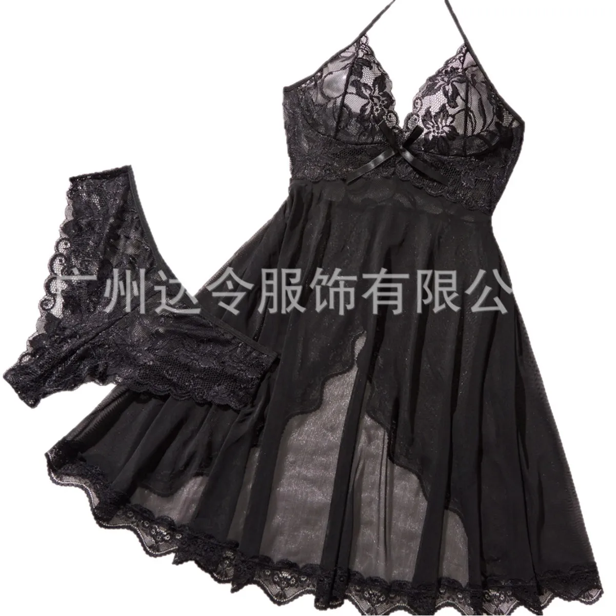Sheer Mesh Sexy Slip Nightgown with Lace & Bow
Sheer Mesh Sexy Slip Nightgown with Lace & Bow