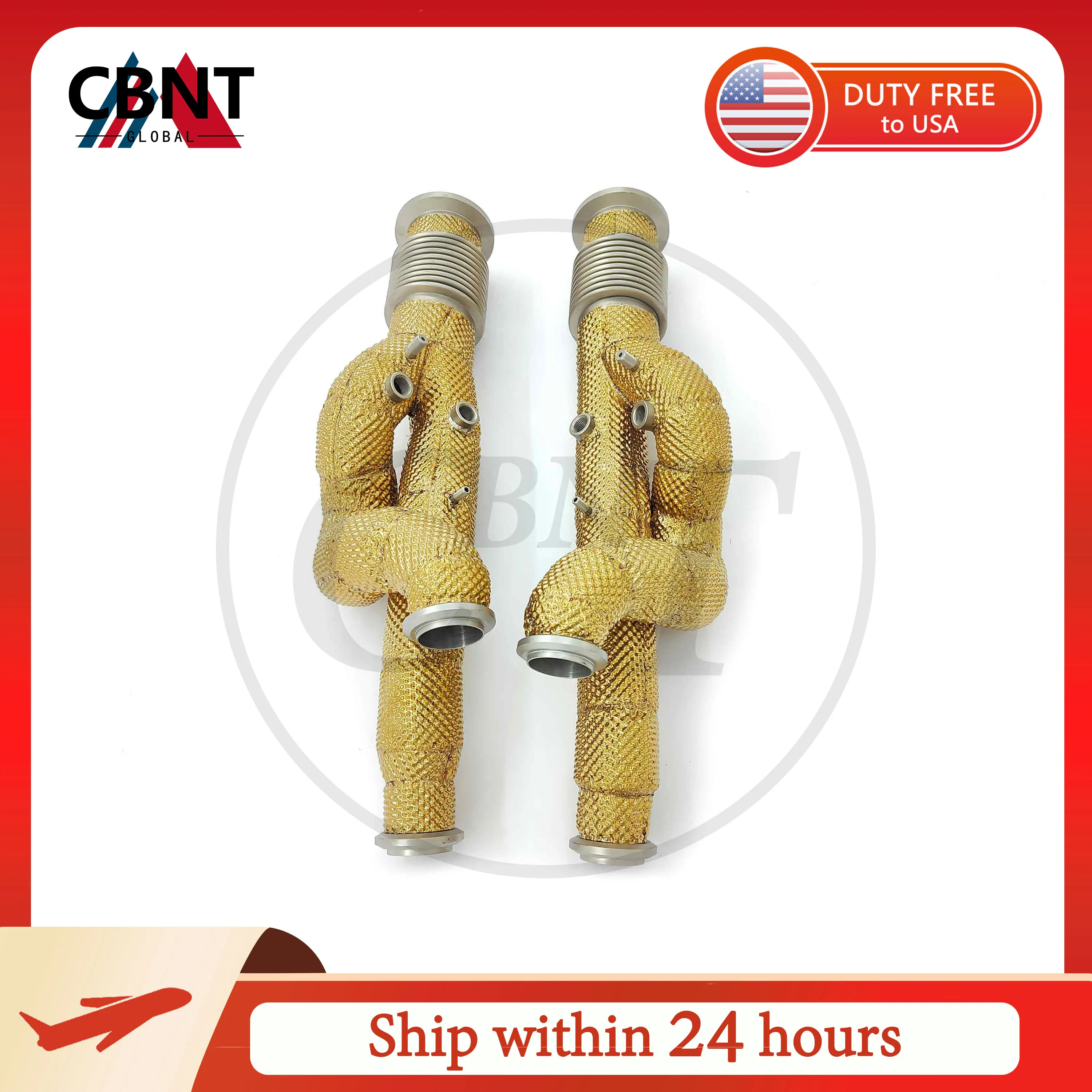 CBNT Upgrade Golden Heat Wrapped Downpipe for Lamborghini LP700 SV High Performance Sport Racing Downpipe Exhaust pipe-Systems
CBNT Upgrade Golden Heat Wrapped Downpipe for Lamborghini LP700 SV High Performance Sport Racing Downpipe Exhaust pipe-Systems