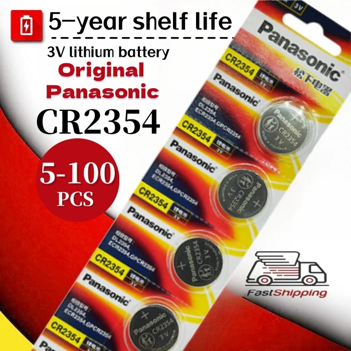 Original Panasonic 5-100PCS CR2354 battery 3V Lithium Battery Is Suitable for Instrument Special Remote Control Button Battery
Original Panasonic 5-100PCS CR2354 battery 3V Lithium Battery Is Suitable for Instrument Special Remote Control Button Battery