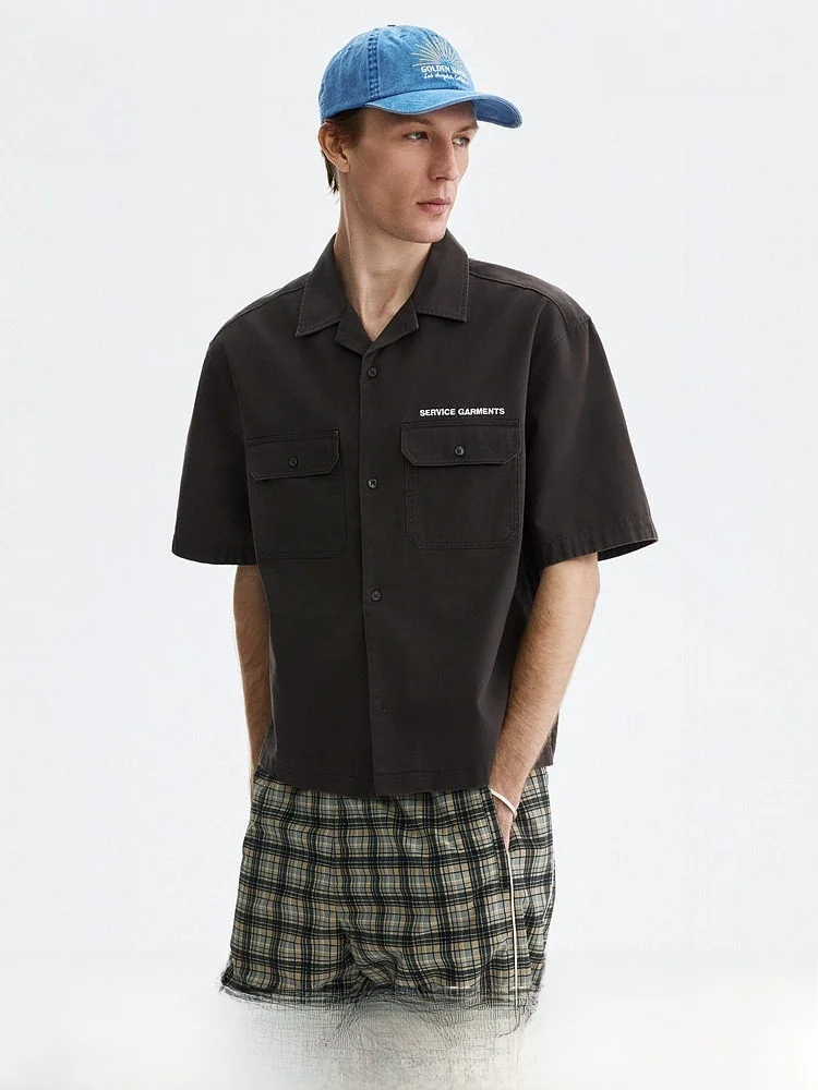 H&M Men's Casual Short Sleeve Work Shirt Summer New Style Standard Fit Cotton Button Pocket Short Length Open Cardigan
H&M Men's Casual Short Sleeve Work Shirt Summer New Style Standard Fit Cotton Button Pocket Short Length Open Cardigan