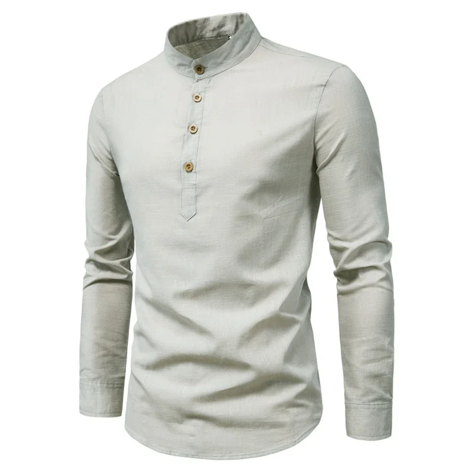 Summer Linen Shirts Men Harajuku Solid Color Shirts Male Summer Autumn Long Sleeve Shirts Black White
Summer Linen Shirts Men Harajuku Solid Color Shirts Male Summer Autumn Long Sleeve Shirts Black White