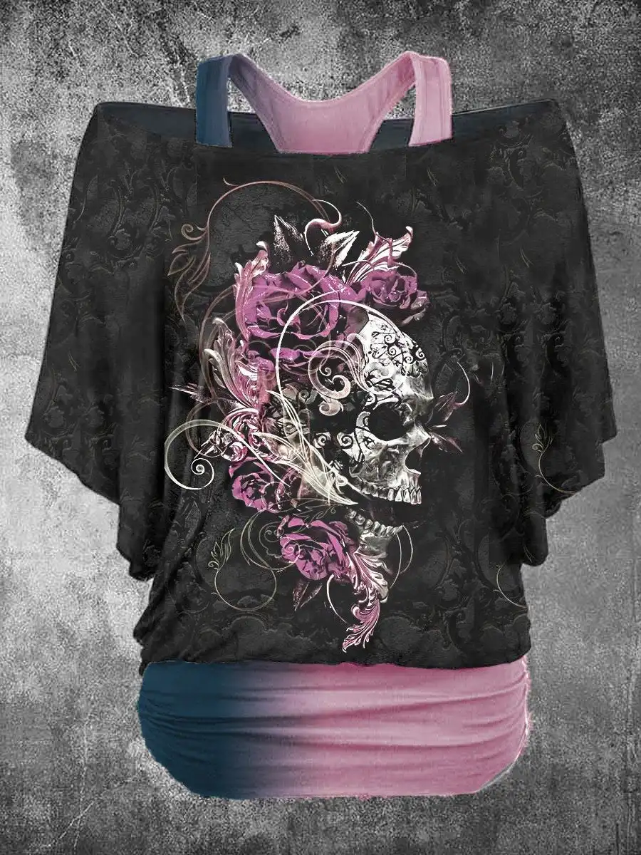PLstar Cosmos 3D Printed Horror Skull Pattern Faux Two-Piece Top skull Women's Casual T-Shirt Harajuku Streetwear
PLstar Cosmos 3D Printed Horror Skull Pattern Faux Two-Piece Top skull Women's Casual T-Shirt Harajuku Streetwear