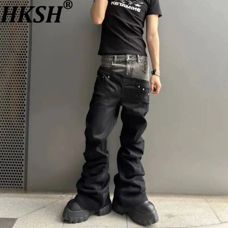 HKSH Spring New Men's Dark Punk Double-Waisted Faux Two-piece High-End Tie-Dyed Waxed Slim Fit Stacked Micro-Flare Pants HK24142
HKSH Spring New Men's Dark Punk Double-Waisted Faux Two-piece High-End Tie-Dyed Waxed Slim Fit Stacked Micro-Flare Pants HK24142
