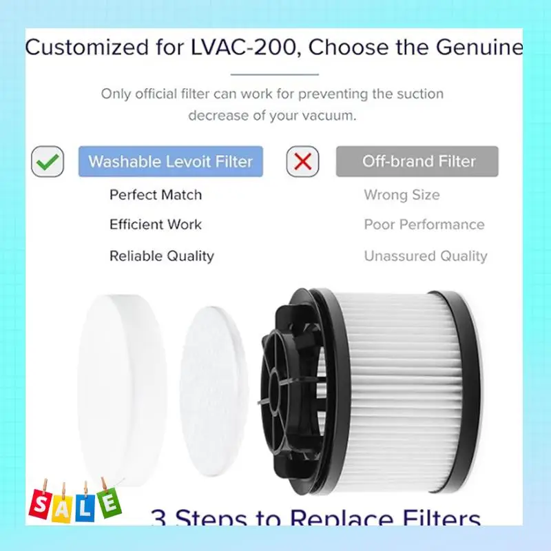 A56X Compatible For Levoit LVAC-200 Vacuum Cleaner Replacement Parts Accessories Pre-Motor Filter Post-Motor Filter
A56X Compatible For Levoit LVAC-200 Vacuum Cleaner Replacement Parts Accessories Pre-Motor Filter Post-Motor Filter