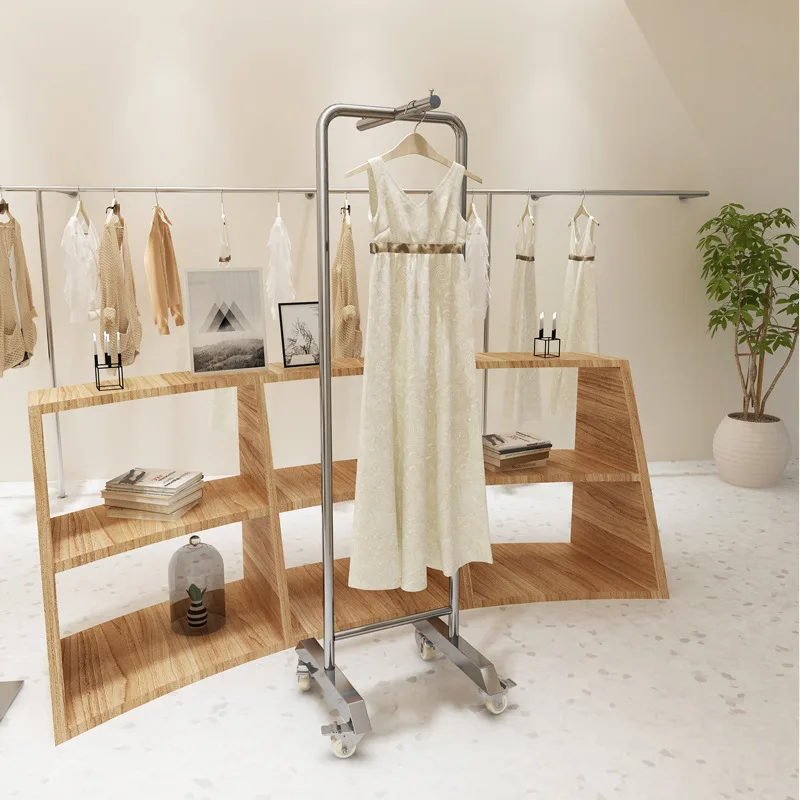 PYH clothing store display rack floor-to-ceiling positive hanger stainless steel hanger shelf display rack
PYH clothing store display rack floor-to-ceiling positive hanger stainless steel hanger shelf display rack