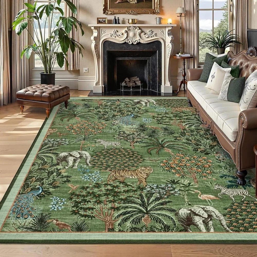 GarveeHome Jungle 8x10 Area Rug Washable Rugs for Living Room, Forest Rug Non Slip Low Pile Soft Indoor Stain Resistance Animal
GarveeHome Jungle 8x10 Area Rug Washable Rugs for Living Room, Forest Rug Non Slip Low Pile Soft Indoor Stain Resistance Animal