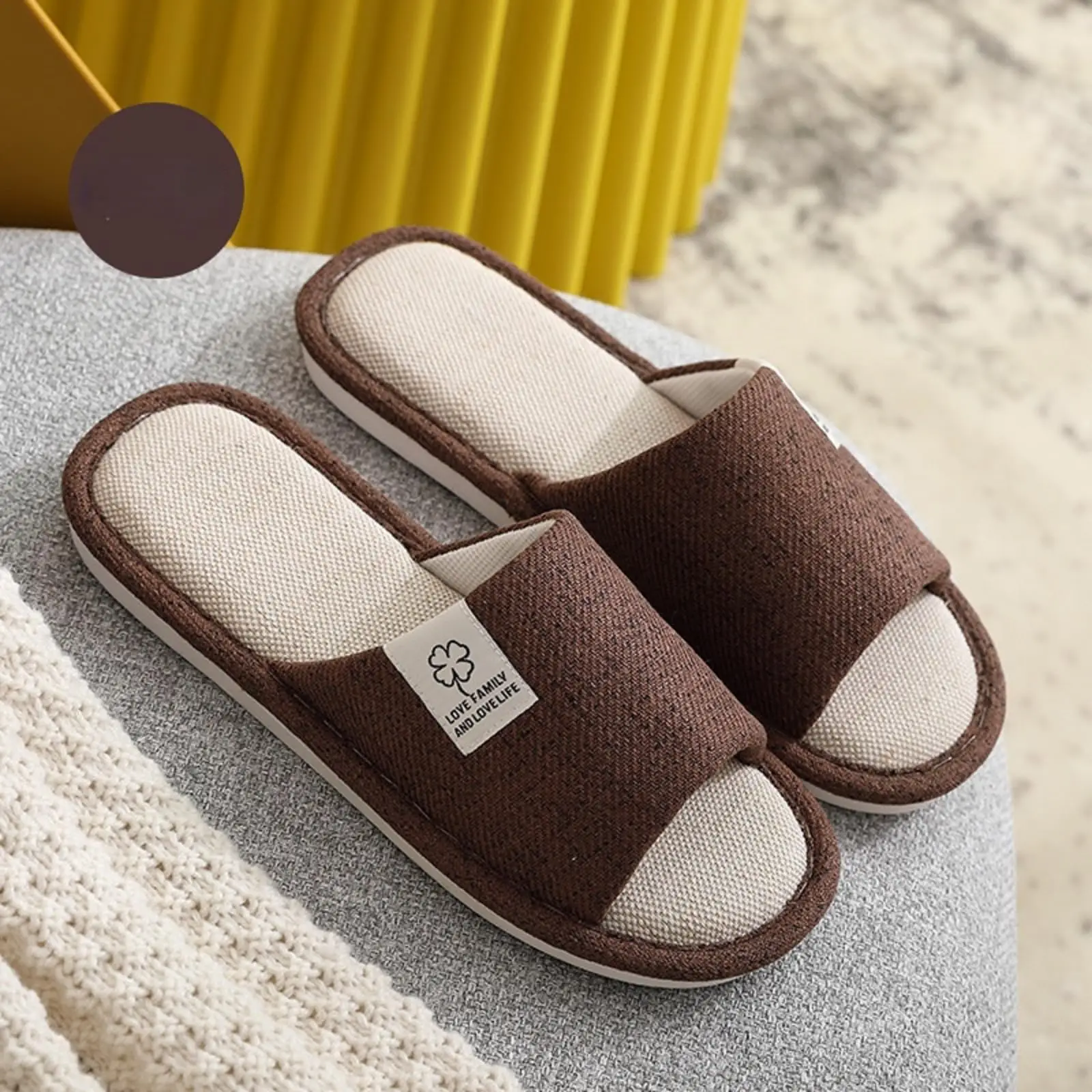 Linen Slippers, Striped Sandals for Women Men, Unisex Washable Open-Toe Home Slippers with Cute Print, Non-slip Slippers
Linen Slippers, Striped Sandals for Women Men, Unisex Washable Open-Toe Home Slippers with Cute Print, Non-slip Slippers