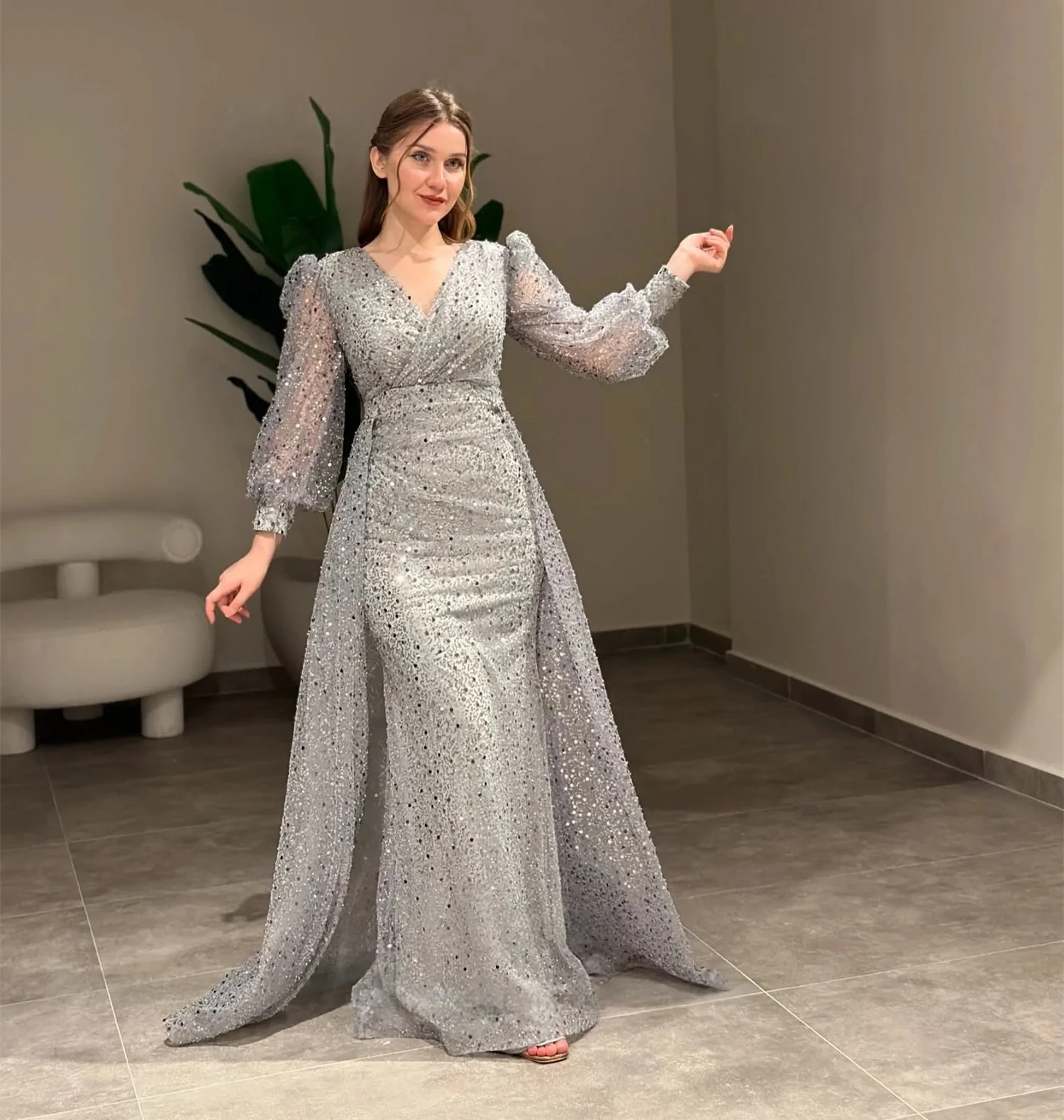 Silver Sequins Long Bespoke Occasion Gown Evening Dresses Pastrol Unisex Jersey Retro Dubai Saudi Arabic Israel Prom Customized
Silver Sequins Long Bespoke Occasion Gown Evening Dresses Pastrol Unisex Jersey Retro Dubai Saudi Arabic Israel Prom Customized