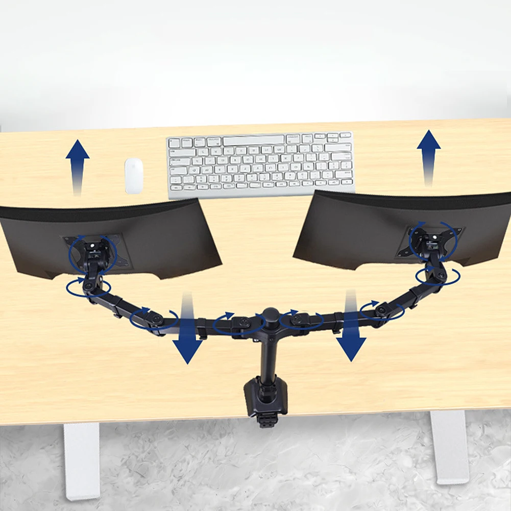 Single/Dual Monitor Arm Holds Up To 19.84 Lbs Desk Mount Stand Adjustable Height and Angle for 17 To 32 Inch Screens
Single/Dual Monitor Arm Holds Up To 19.84 Lbs Desk Mount Stand Adjustable Height and Angle for 17 To 32 Inch Screens