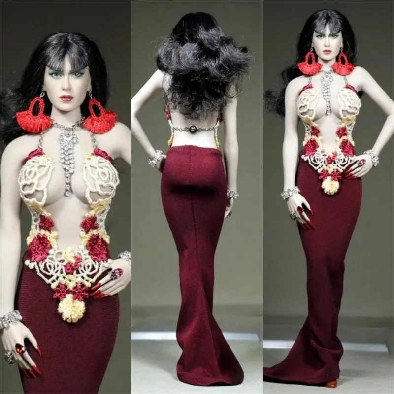 1/6 Scale Fashion Female Action Figures Manual Clothes Model Flower Totem Tops Wine Red Tight Dress Fit 12'' Soldier Doll Body
1/6 Scale Fashion Female Action Figures Manual Clothes Model Flower Totem Tops Wine Red Tight Dress Fit 12'' Soldier Doll Body