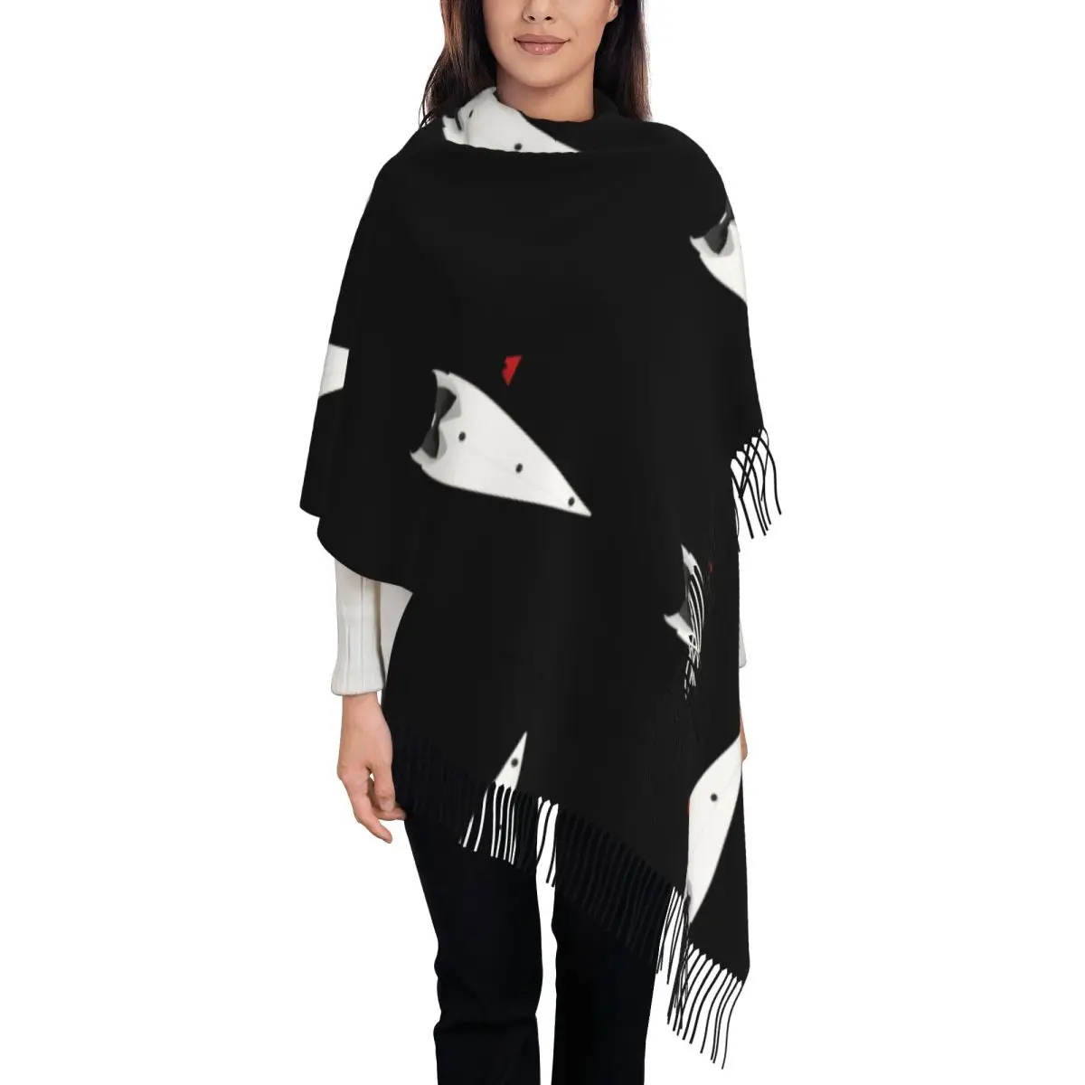 Tuxedo Design With Bowtie For Weddings And Special Occasions Scarf Tassel Scarves Women Warm Shawls and Wraps Winter Shawl Wrap
Tuxedo Design With Bowtie For Weddings And Special Occasions Scarf Tassel Scarves Women Warm Shawls and Wraps Winter Shawl Wrap