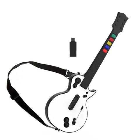 DOYO PC Guitar Hero Wireless Legends Rock Dongle Adapter Bundle for omputer Windows/MacPlaystation 3 Guitar Hero Rock Band