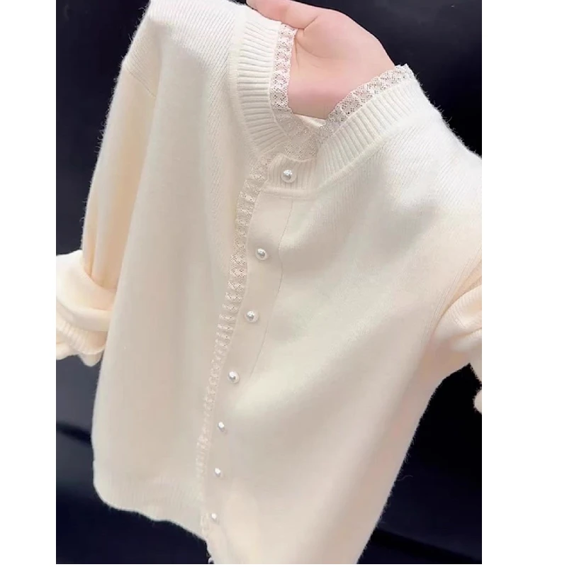 Fashionable Knitted Sweater No Pilling High End Elegant New Women's European Style Winter Cardigan Lace Detail Other Fabric
Fashionable Knitted Sweater No Pilling High End Elegant New Women's European Style Winter Cardigan Lace Detail Other Fabric