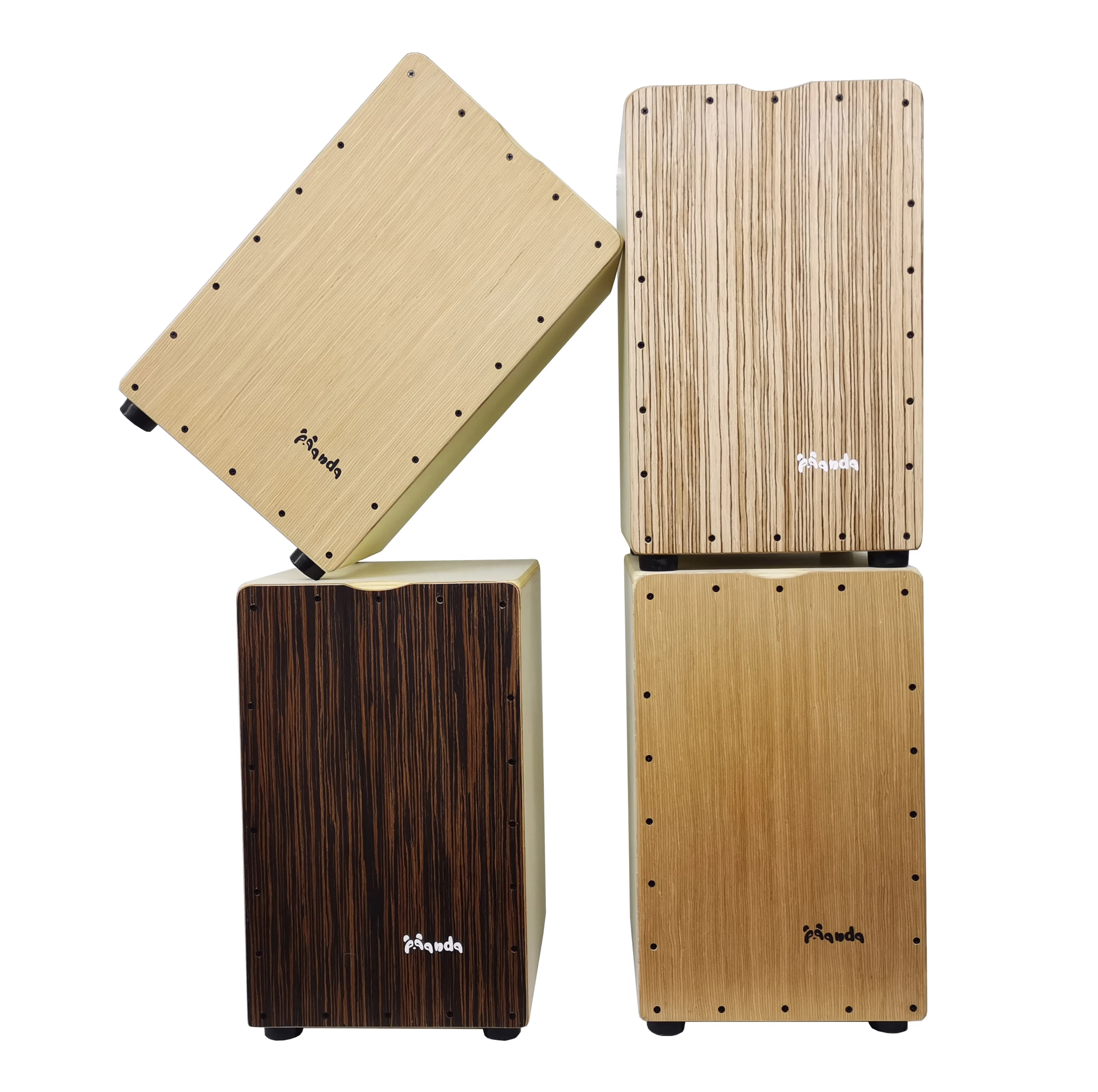 Pyle String Cajon - Wooden Percussion Box, With Internal Guitar Strings, Full Size