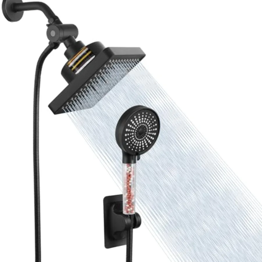 Filtered Shower Head with Handheld Combo High Pressure Rain Showerhead Filter for Remove Chlorine and Harmful Substances with S
Filtered Shower Head with Handheld Combo High Pressure Rain Showerhead Filter for Remove Chlorine and Harmful Substances with S
