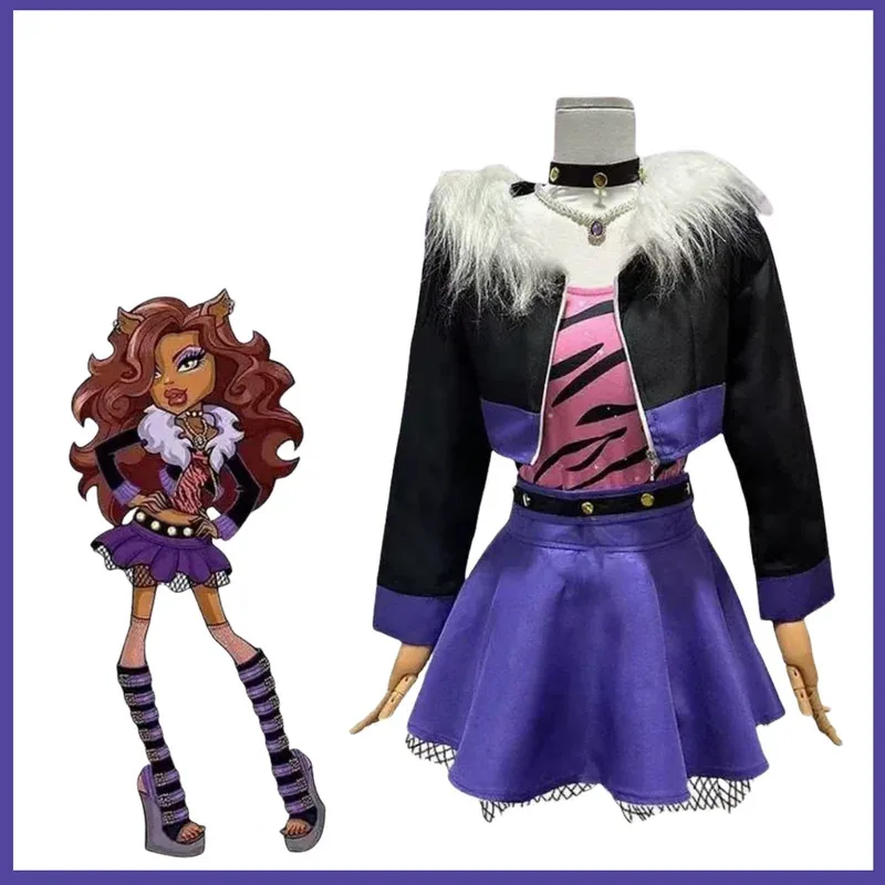 American Anime Clawdeen Wolf Cosplay Costume Black Short Coat Skirt Uniform Wig Adult Woman Sexy Carnival Halloween Suitx;2'a,6.
American Anime Clawdeen Wolf Cosplay Costume Black Short Coat Skirt Uniform Wig Adult Woman Sexy Carnival Halloween Suitx;2'a,6.