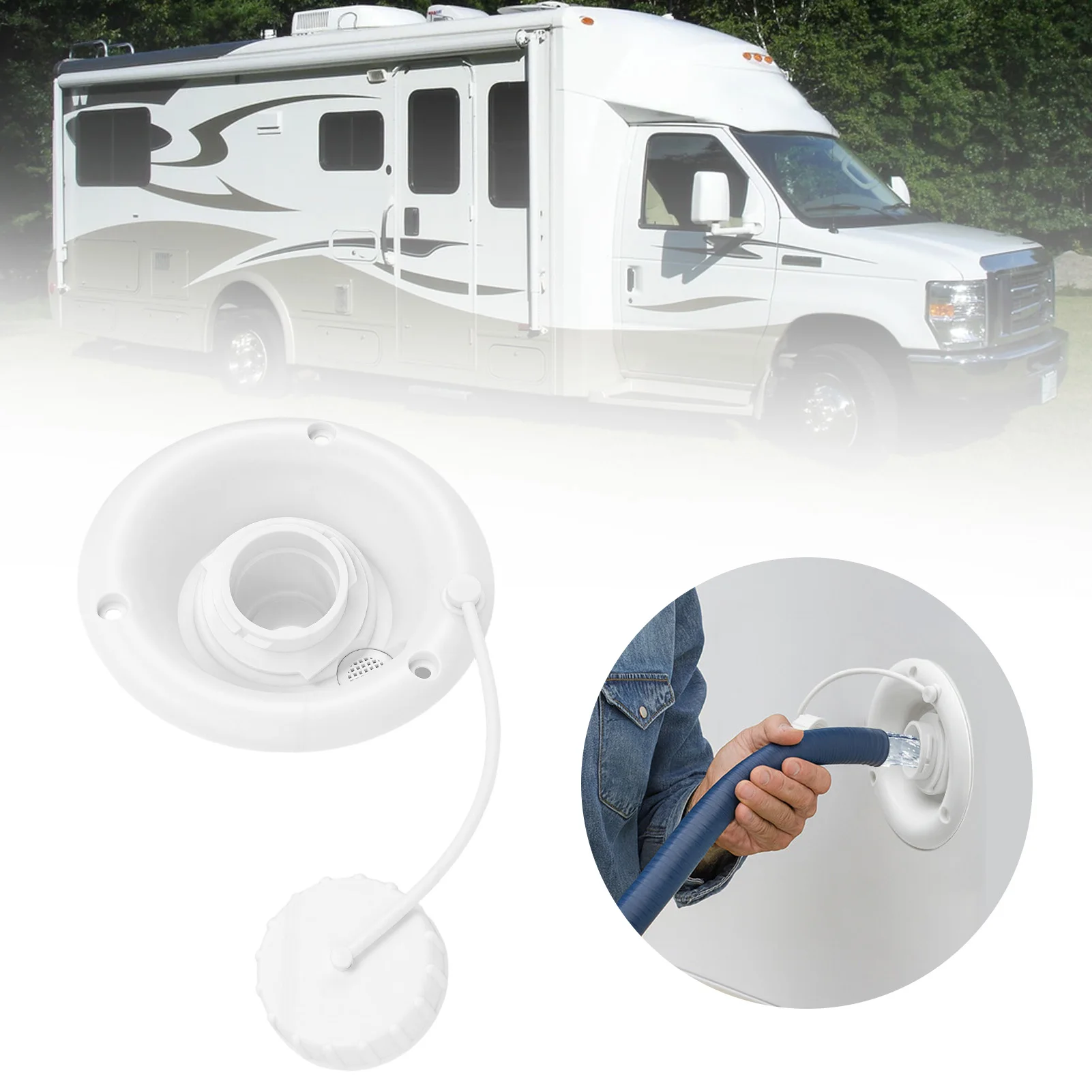 RV Water Fill Hatch RV Gravity Fresh Water Fill Inlet Round with Lid Anti Lost Strap Anti Overflow PP for Trailer Motorhome
RV Water Fill Hatch RV Gravity Fresh Water Fill Inlet Round with Lid Anti Lost Strap Anti Overflow PP for Trailer Motorhome