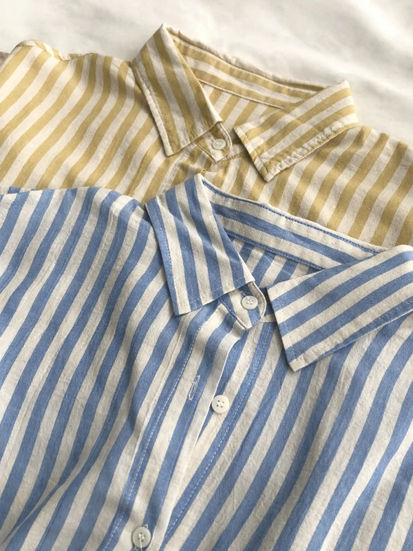 Spring Casual Striped Shirt Women's Loose plus Size Versatile Cotton Long Sleeve Breathable Comfortable Fashionable Top
Spring Casual Striped Shirt Women's Loose plus Size Versatile Cotton Long Sleeve Breathable Comfortable Fashionable Top