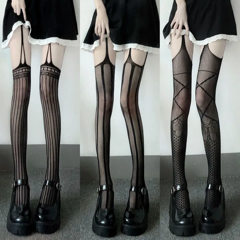 Fishnet Stockings Non-Slip Garter Belt Web Pants Open One-Piece Stockings Snagging Resistant Vertical Bar over the Knee Stocking
Fishnet Stockings Non-Slip Garter Belt Web Pants Open One-Piece Stockings Snagging Resistant Vertical Bar over the Knee Stocking
