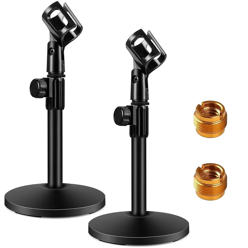 Free Shipping Desktop Microphone Stand, 2 Pack Upgraded Adjustable Table Mic Stand with Mic Clip and 5/8\ Male to 3/8\ Female Sc
Free Shipping Desktop Microphone Stand, 2 Pack Upgraded Adjustable Table Mic Stand with Mic Clip and 5/8\ Male to 3/8\ Female Sc
