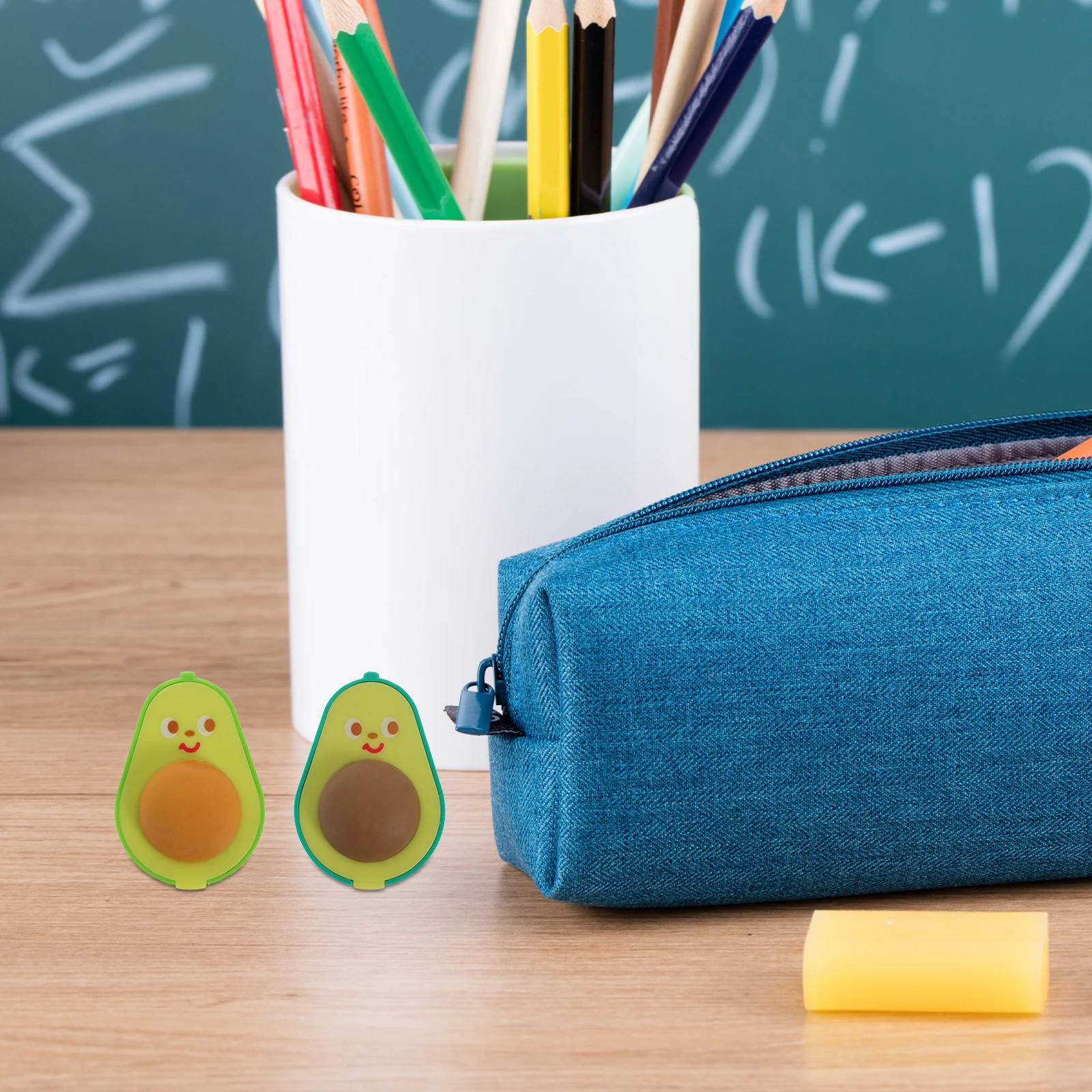 6 Pcs Avocado Pencil Sharpener Eraser Cute Cartoon Manual School Kids Stationery Gifts Mix Color Large Surface Detachable
6 Pcs Avocado Pencil Sharpener Eraser Cute Cartoon Manual School Kids Stationery Gifts Mix Color Large Surface Detachable