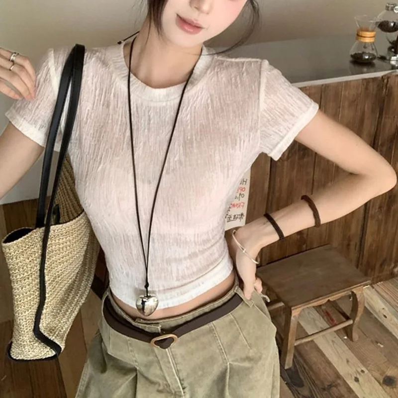 2025 New Summer Women T-Shirts Comfortable T-Shirts Girls Chic Sexy Back Hollow Tops Lady Korean Designer Solid Slim Fit Clothes
2025 New Summer Women T-Shirts Comfortable T-Shirts Girls Chic Sexy Back Hollow Tops Lady Korean Designer Solid Slim Fit Clothes