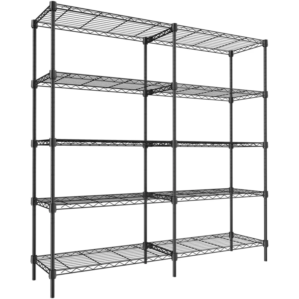 5 Tier 5 Layer Wire Shelving Garage Metal Mesh Shelf Heavy Adjustable Shelves Storage Rack for Warehouse Pantry Closet
5 Tier 5 Layer Wire Shelving Garage Metal Mesh Shelf Heavy Adjustable Shelves Storage Rack for Warehouse Pantry Closet