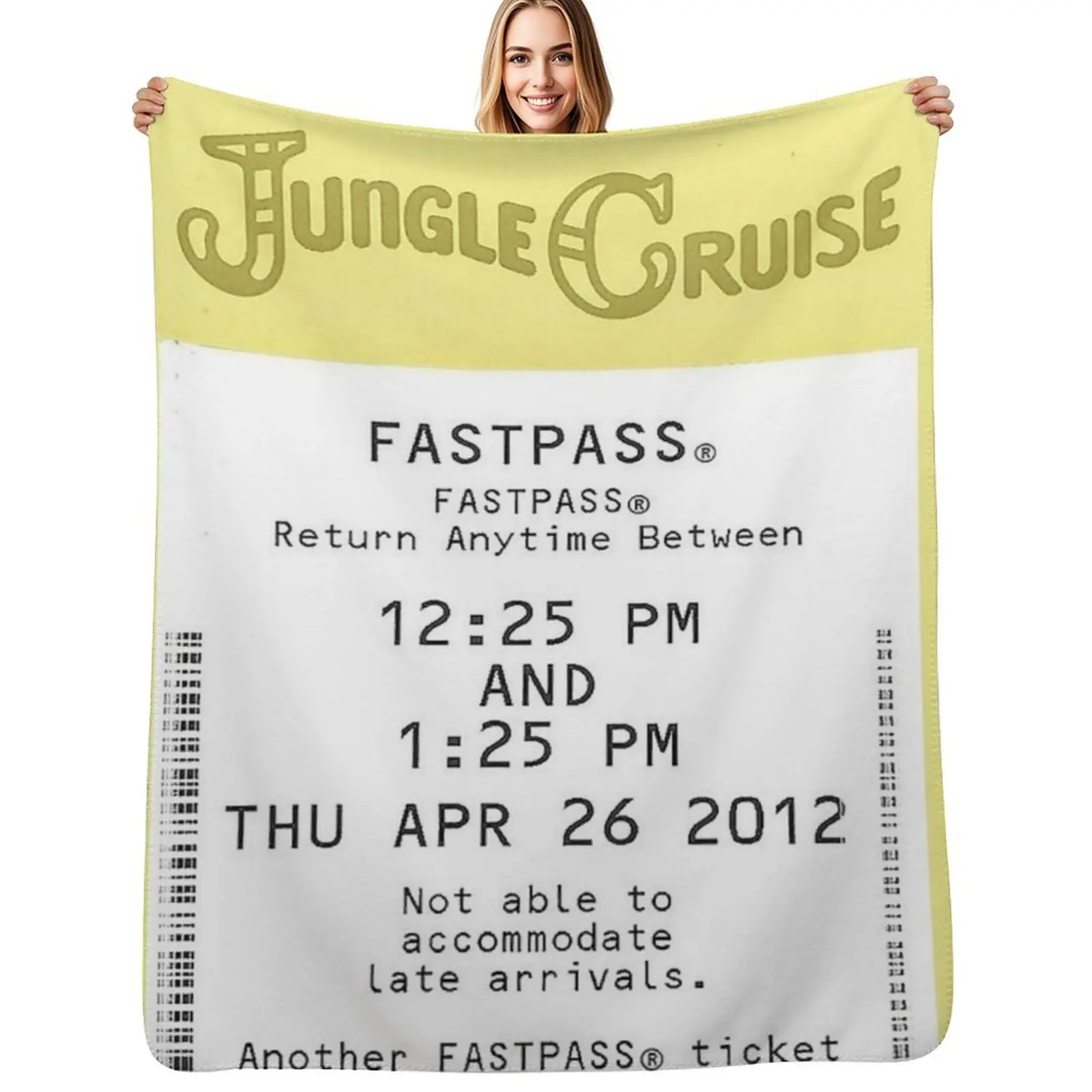 Jungle Cruise Fastpass Throw Blanket Outdoor Soft Blanket for Picnic Beach Camping
Jungle Cruise Fastpass Throw Blanket Outdoor Soft Blanket for Picnic Beach Camping