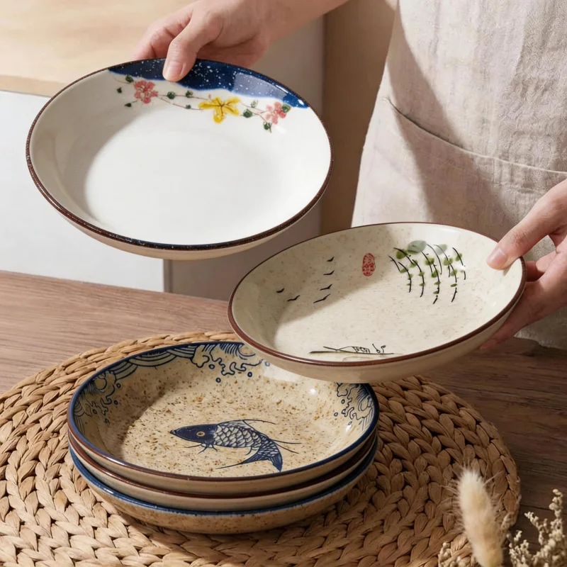 6pcs 8in Japanese sushi、Steak、Salad and pasta plate ceramic plate set,Suitable for microwave ovens and dishwashers,Perfect for F
6pcs 8in Japanese sushi、Steak、Salad and pasta plate ceramic plate set,Suitable for microwave ovens and dishwashers,Perfect for F