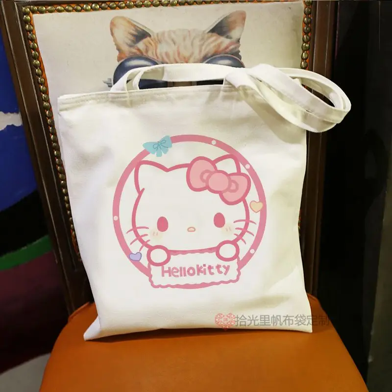 Hello Kitty Anime Kawaii Sanrio Ins Sweet Canvas Bag Cute Cartoon Student Book Large Capacity Zipper Handbag Gifts for Girls
Hello Kitty Anime Kawaii Sanrio Ins Sweet Canvas Bag Cute Cartoon Student Book Large Capacity Zipper Handbag Gifts for Girls