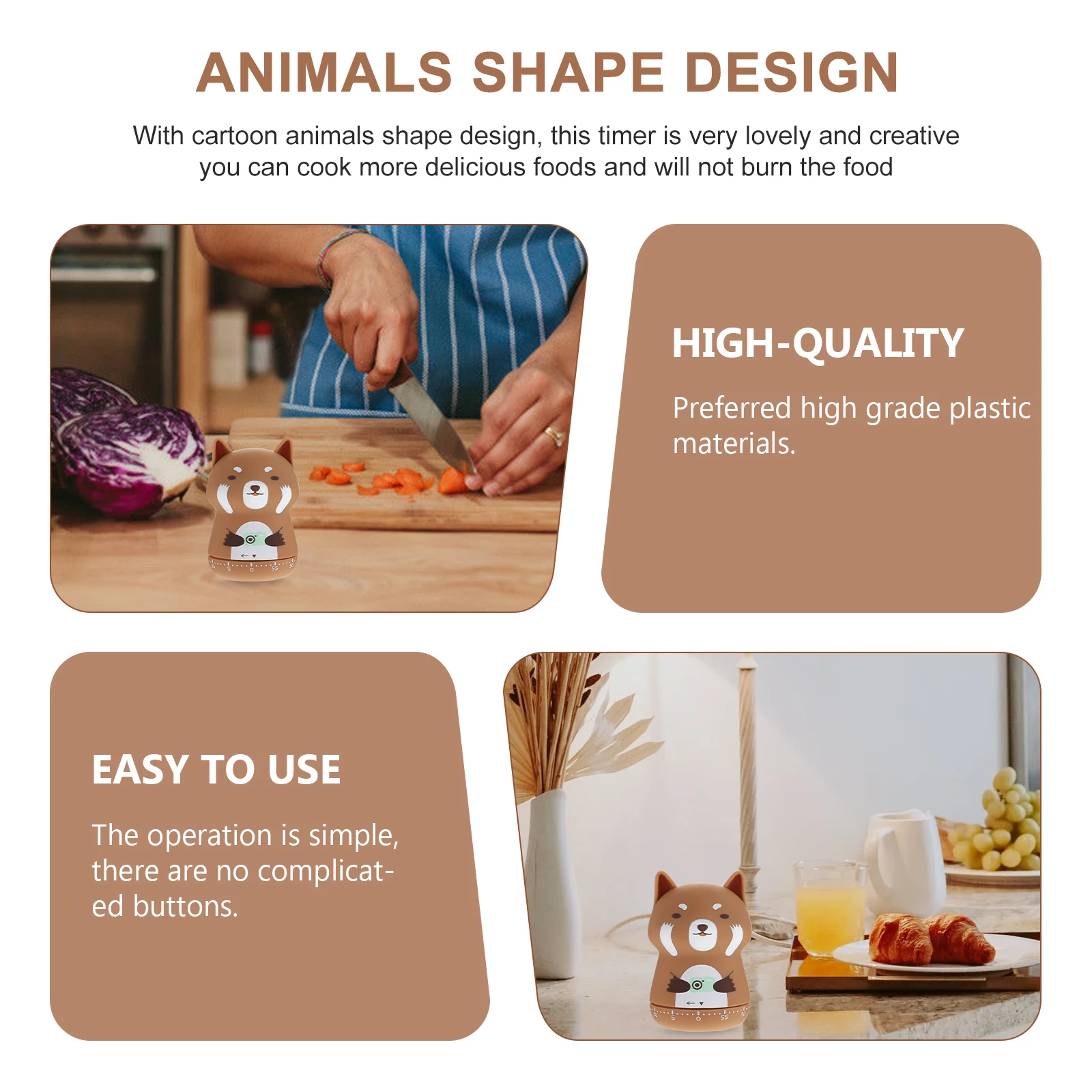 Lovely Kitchen Mechanical Adorable Portable Cooking For Baking Boiled Eggs Cartoon Countdown Timer Time Management Tool 
Lovely Kitchen Mechanical Adorable Portable Cooking For Baking Boiled Eggs Cartoon Countdown Timer Time Management Tool