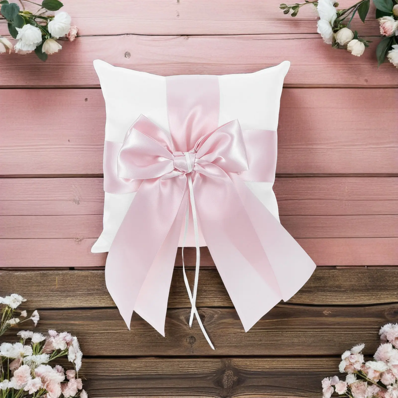 2Pcs Wedding Ring Pillow Ribbon Bow Double Ribbon Bow Elegant Ring Bearer Cushion Bridal Party Engagement Ceremony Decor
2Pcs Wedding Ring Pillow Ribbon Bow Double Ribbon Bow Elegant Ring Bearer Cushion Bridal Party Engagement Ceremony Decor