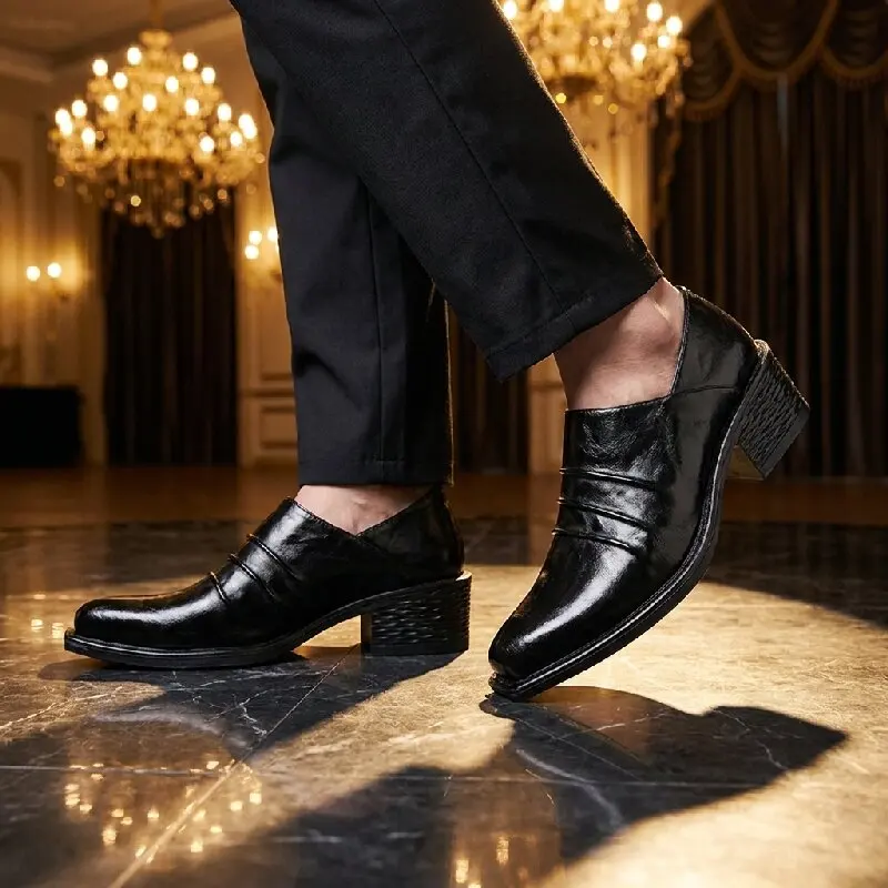 Retro Men Formal Leather Shoes Black-brown Color Men Casual High-heeled Durable Business Office Shoes Social Shoes Men Shoes
Retro Men Formal Leather Shoes Black-brown Color Men Casual High-heeled Durable Business Office Shoes Social Shoes Men Shoes