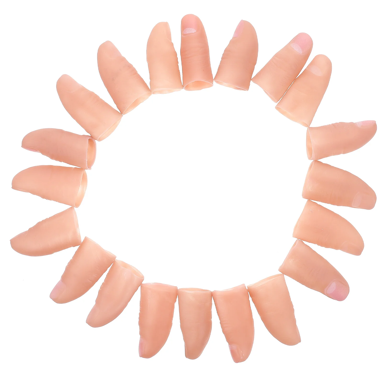 20 Pcs Finger Sleeves for Party Pranks Cosplay Accessories Large Broken Fake Fingers Artificial Tips Severed Beige Props
20 Pcs Finger Sleeves for Party Pranks Cosplay Accessories Large Broken Fake Fingers Artificial Tips Severed Beige Props