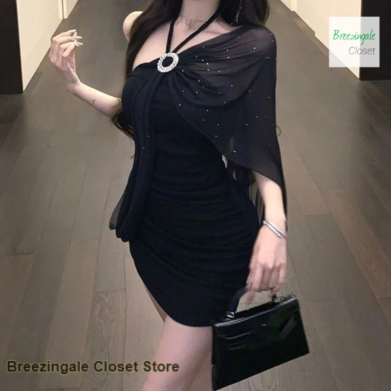 Korean-style new daughter-feeling rhinestone hanging neck dress female summer new pure desire fold waist sexy hip skirt.
Korean-style new daughter-feeling rhinestone hanging neck dress female summer new pure desire fold waist sexy hip skirt.