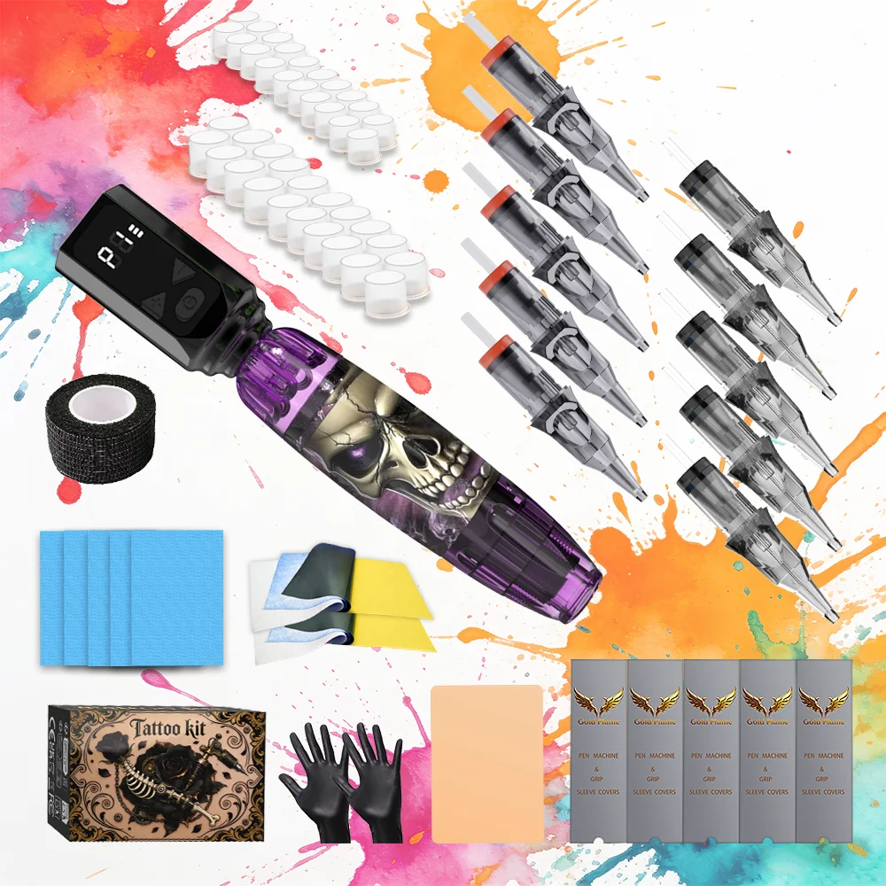 Goldplume Tattoo Gun Set, Including 20 Tattoo Needles and 40 Tattoo Ink Cups, Etc., Suitable for Tattoo Beginners and Tattoo Artists.
Goldplume Tattoo Gun Set, Including 20 Tattoo Needles and 40 Tattoo Ink Cups, Etc., Suitable for Tattoo Beginners and Tattoo Artists.