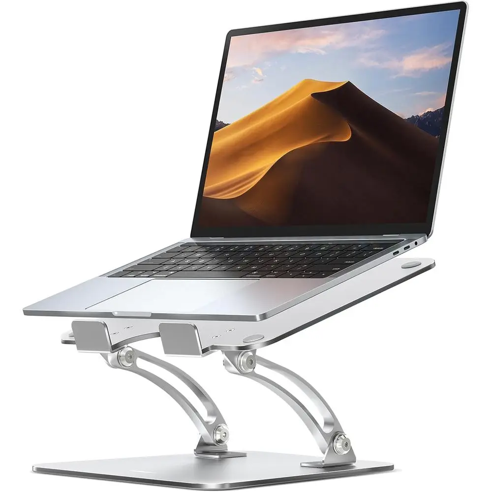 Ergonomic Adjustable Laptop Stand or Desk, Dual Foldable Computer Riser with Heat-Vent, Heavy-Duty Portable Notebook Holder, Pos
Ergonomic Adjustable Laptop Stand or Desk, Dual Foldable Computer Riser with Heat-Vent, Heavy-Duty Portable Notebook Holder, Pos
